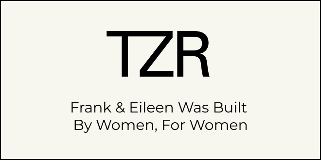 Black 'TZR' logo with text on a white background