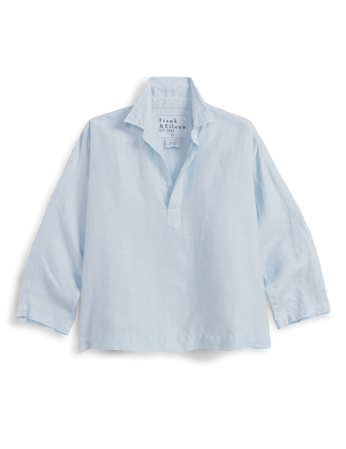 Light blue shirt with a collar on a white background, view 4