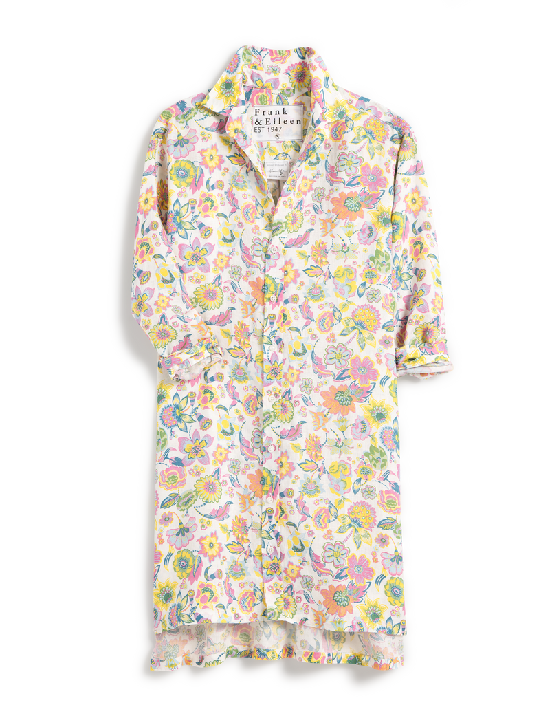 Hunter, StepHem Shirtdress, Multi Color Floral Frank & Eileen