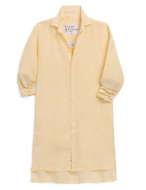 HUNTER Yellow Stripe, Italian Classic Linen, front view
