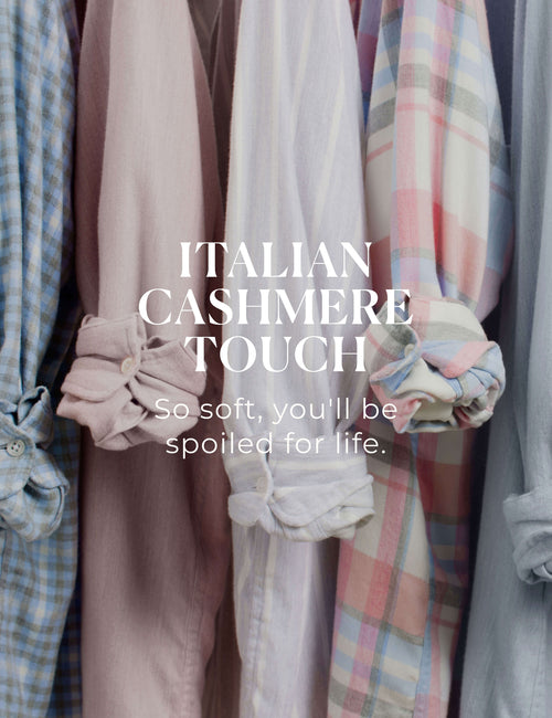 EILEEN Pink and Gray Melange Plaid, Italian Cashmere Touch, view 5