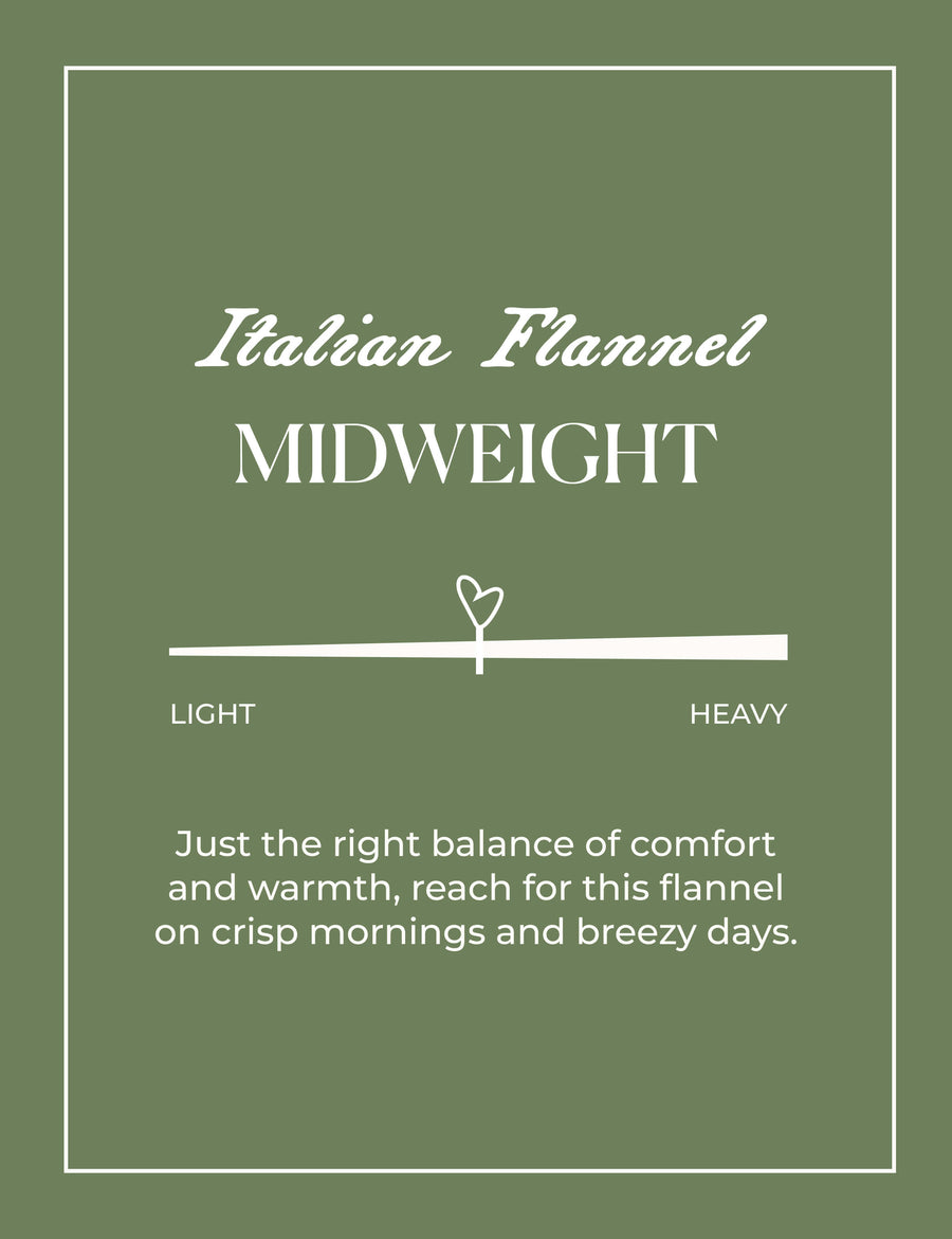 EILEEN Cream and Sand with Gray Plaid, Italian Flannel