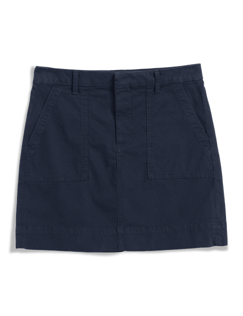 JAMESON SKIRT Classic Navy, Itailan Peached Twill, view 4