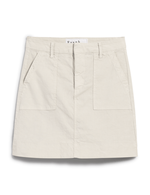 JAMESON SKIRT Cement, Italian Performance Linen, view 6