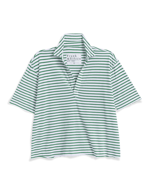 PATTY Green and White Stripe, Vintage Jersey, view 4