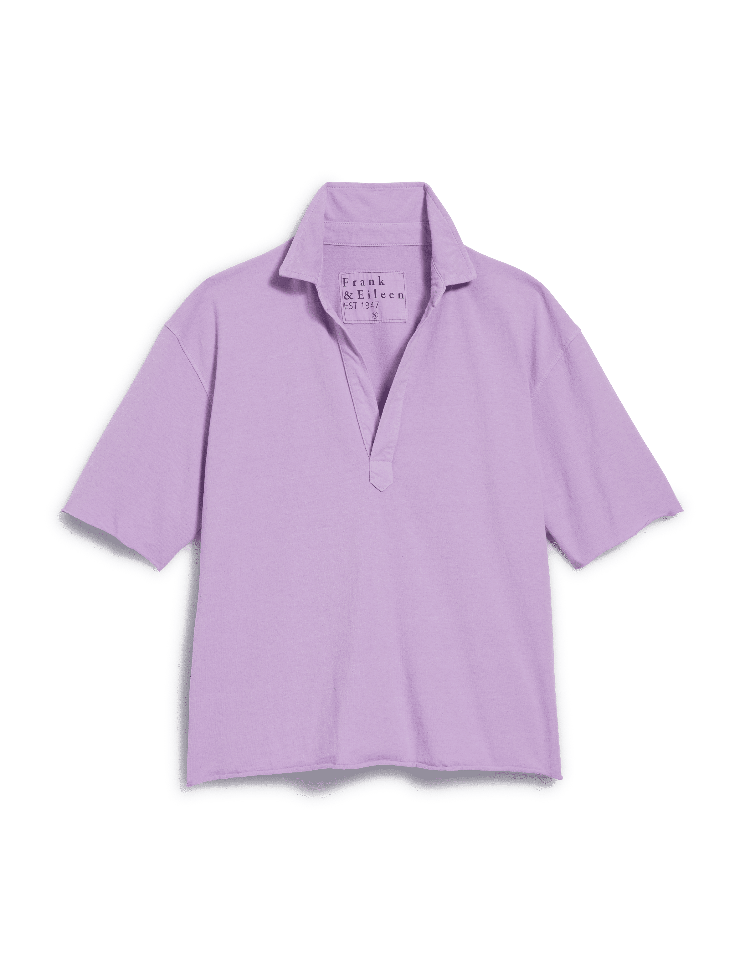 Patty, Short-Sleeve Popover Henley, Navy Stripe | Frank & Eileen