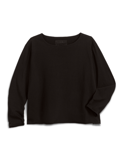 Black long-sleeve shirt on a transparent background, view 4