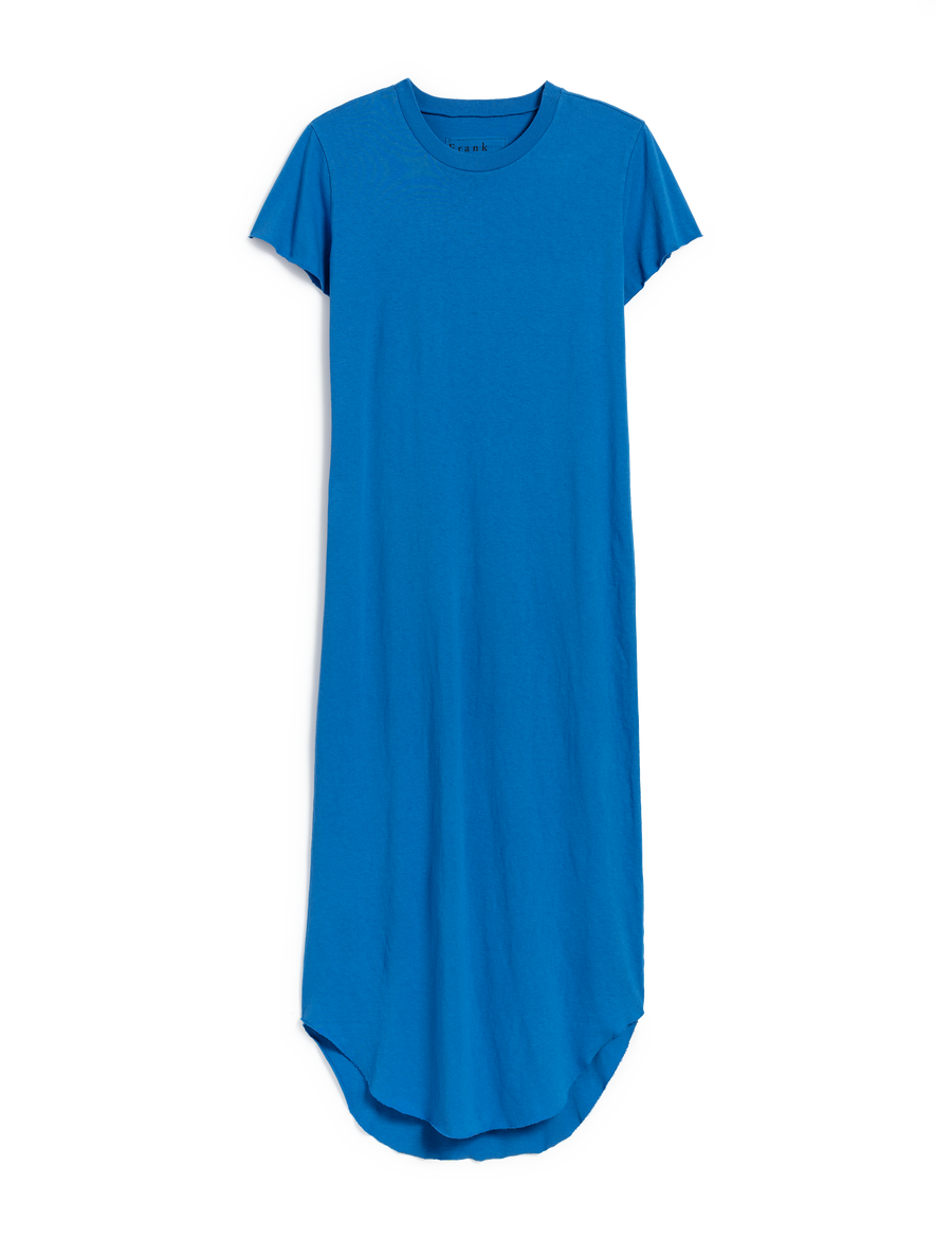 Flat front of Blue Frank & Eileen Harper Perfect Tee Maxi Dress in Heritage Jersey