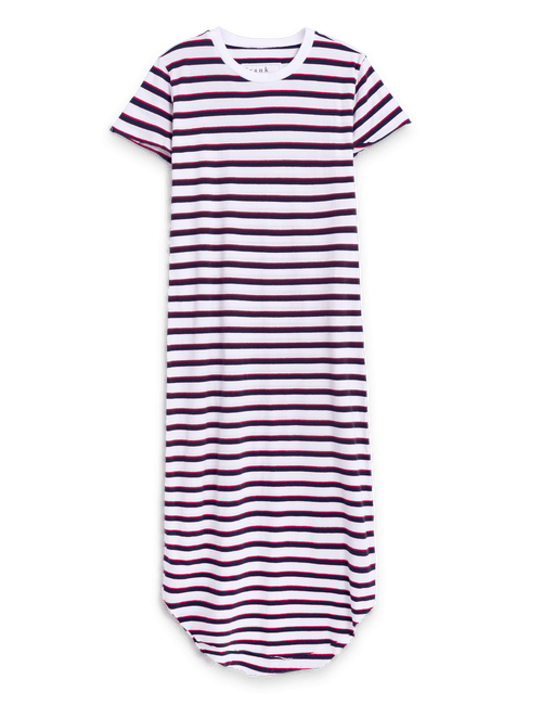 HARPER White with Red and Navy French Stripe, Vintage Jersey, view 4