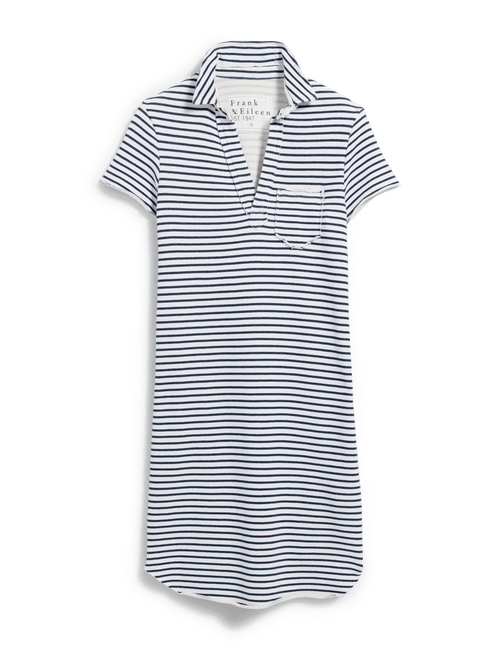 LAUREN Navy French Stripe, Triple Terry, view 6