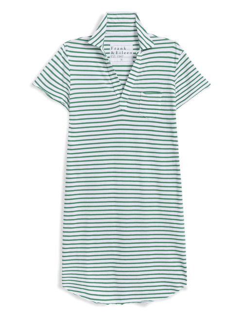 Striped shirt dress on a transparent background, view 4