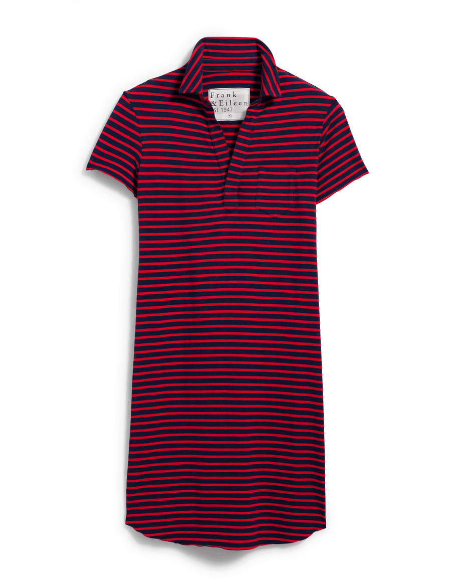 LAUREN Red and Navy French Stripe, Heritage Jersey