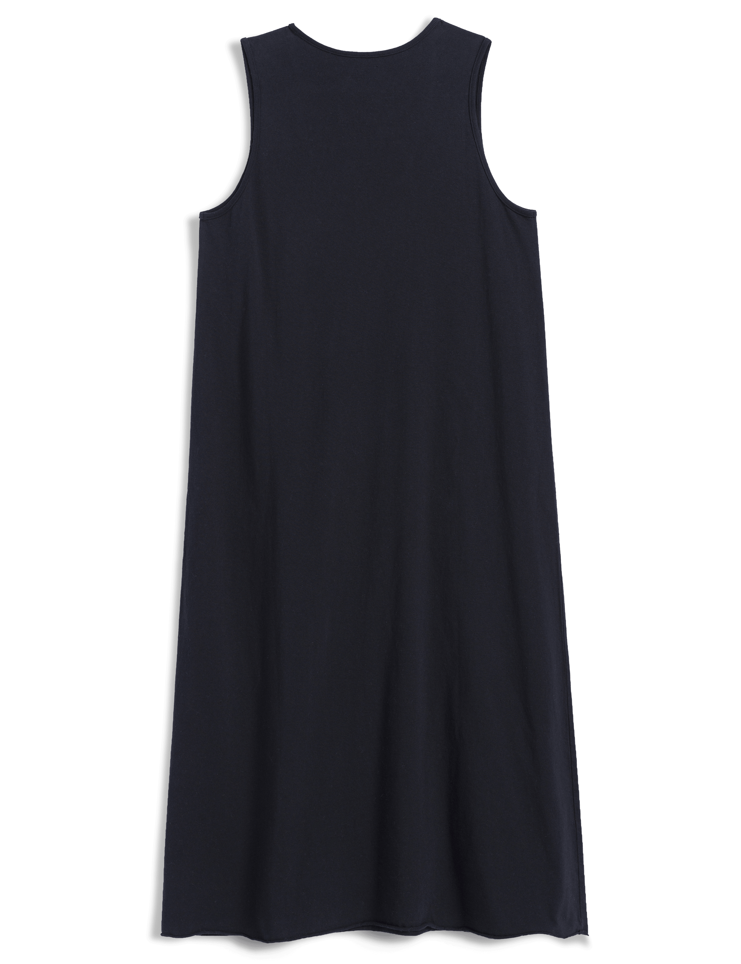 Navy sleeveless dress on a white background, view 6