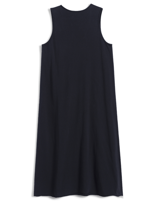 Navy sleeveless dress on a white background, view 6