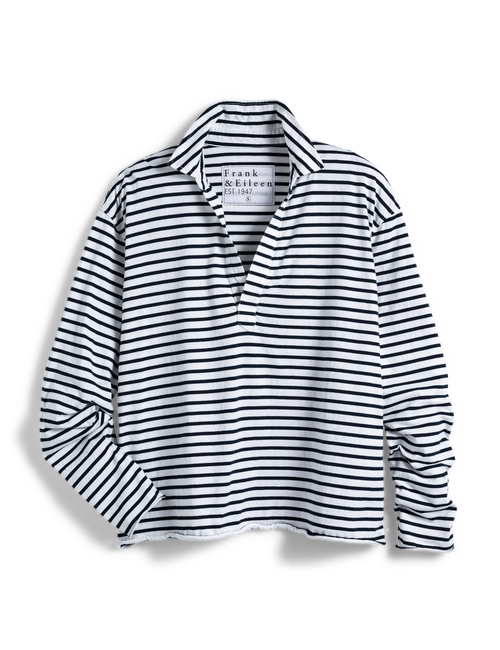 PATRICK Navy French Stripe, Vintage Jersey, view 5