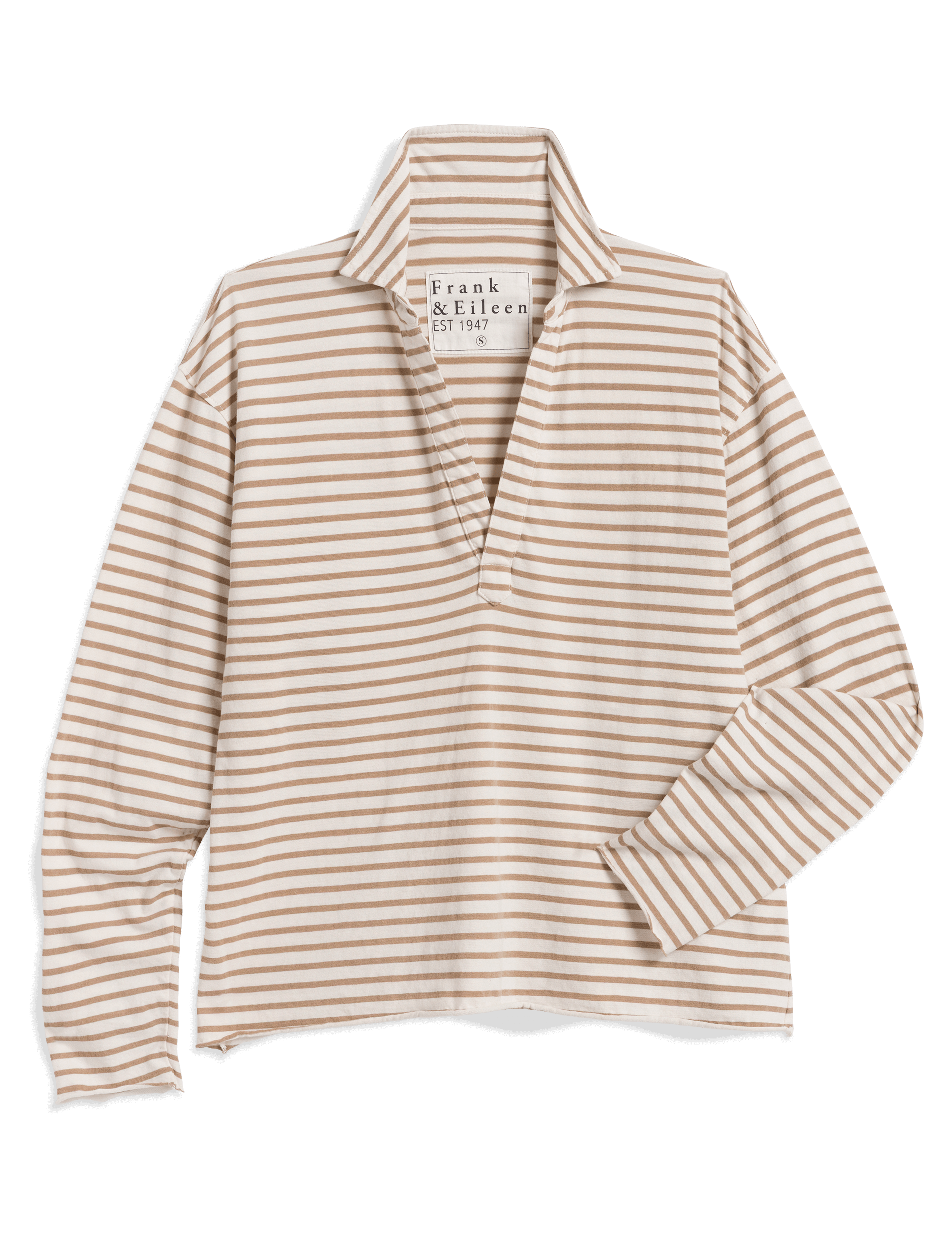 Striped shirt with collar on a black background