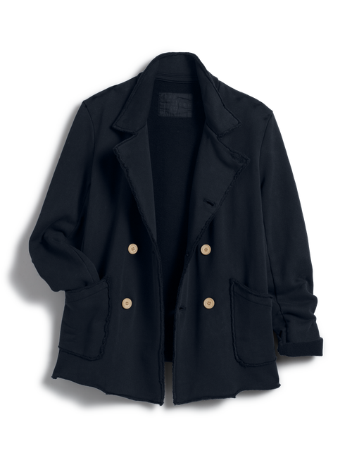 Navy coat on a white background, view 4