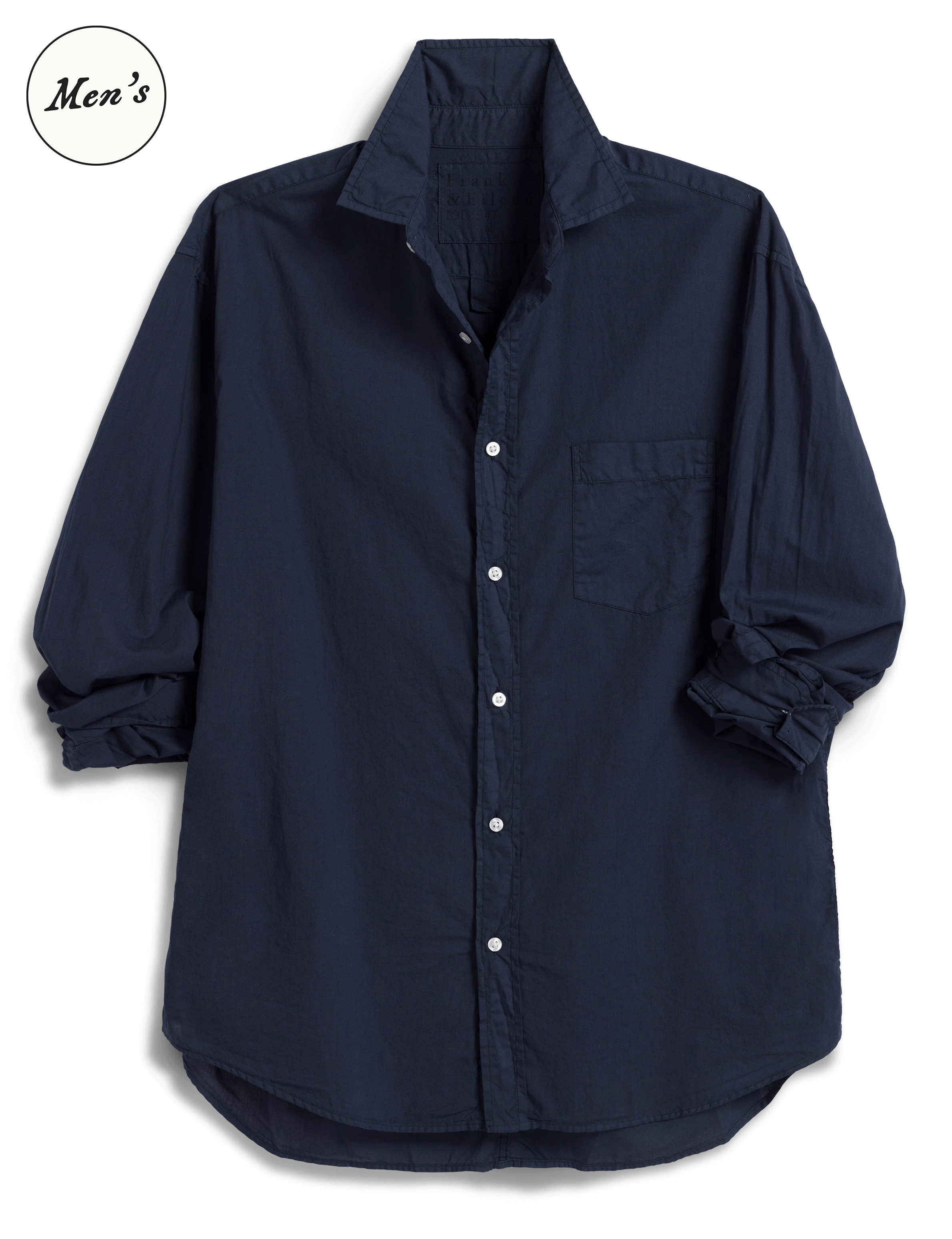 Luke, Men's Button-Up Shirt, Stonewashed Indigo Denim | Frank & Eileen