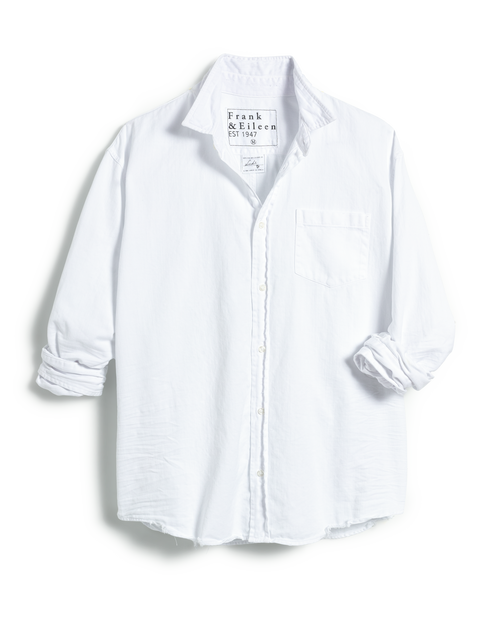 Frank & Eileen コットン長袖シャツ LUKE Luke, Men's Button-Up Shirt, White Denim | Frank & Eileen