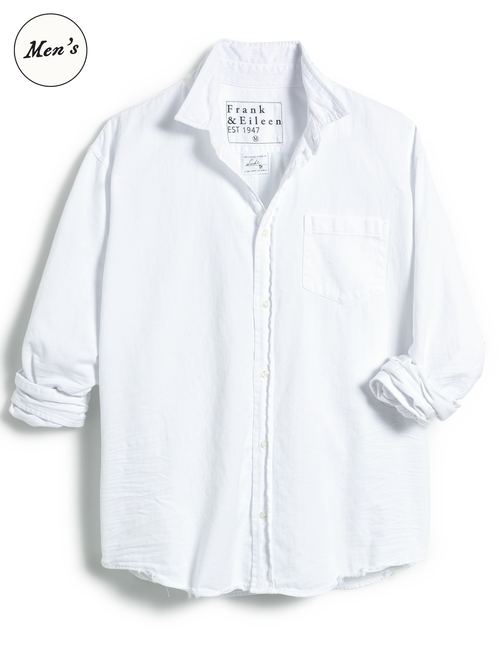 Luke, Men's Button-Up Shirt, White Denim | Frank & Eileen Luke, Men's Button-Up Shirt, White Denim | Frank & Eileen