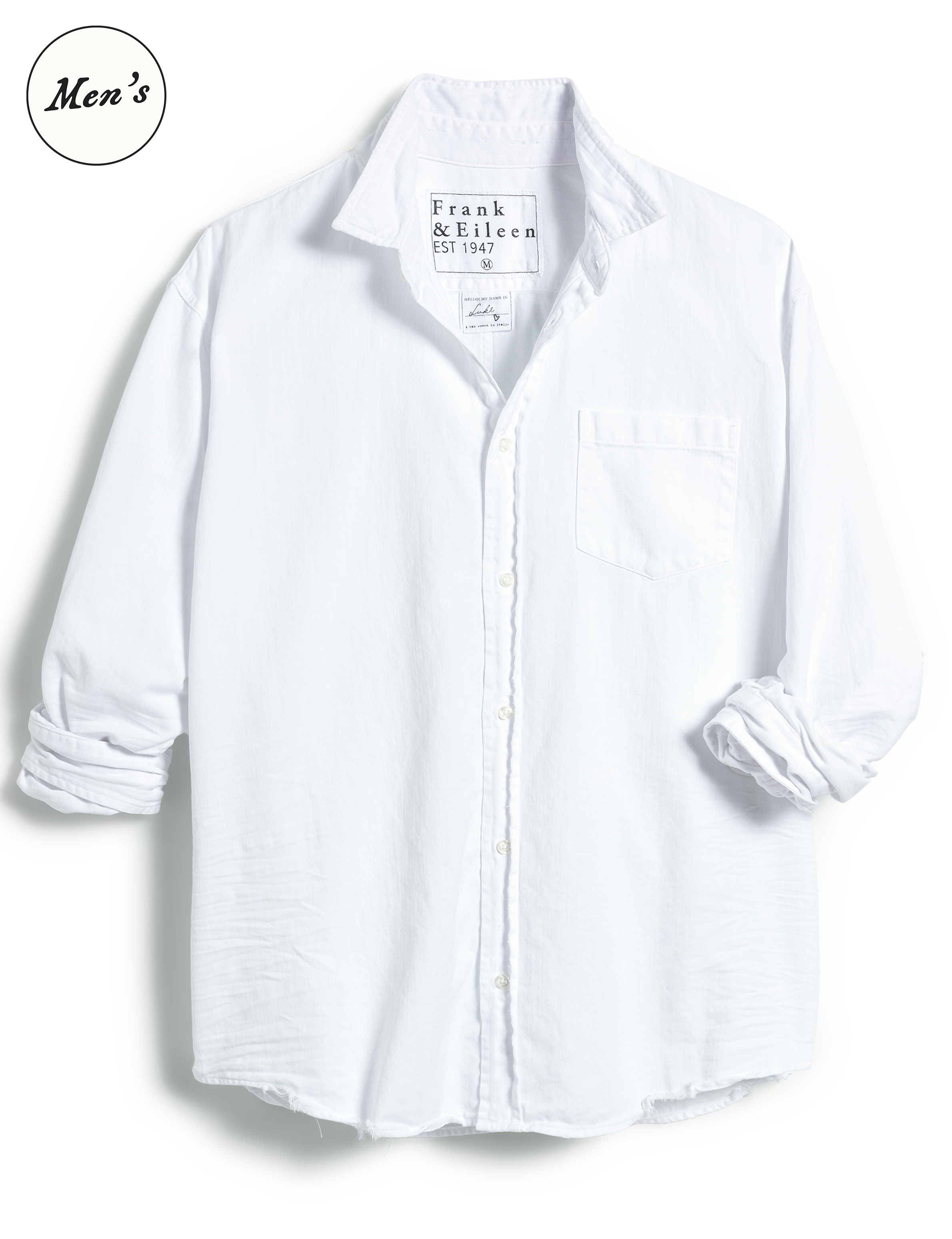 Luke, Men's Button-Up Shirt, Blue Wash Denim | Frank & Eileen