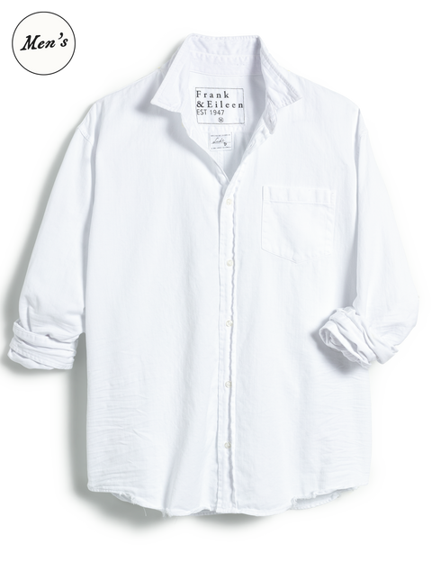Luke, Men's Button-Up Shirt, White Denim | Frank & Eileen