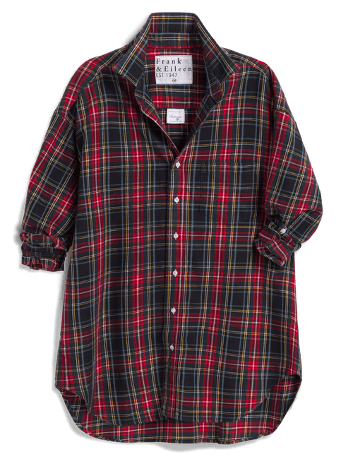 MACKENZIE Red Multi Plaid, Italian Flannel, view 5