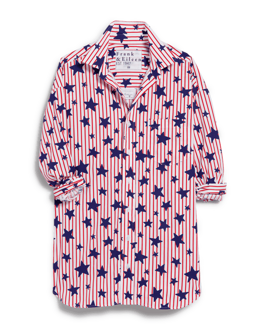 MACKENZIE Red Stripes and Navy Stars, Italian Superluxe, view 4