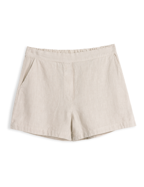 Beige shorts on a white background, view 4