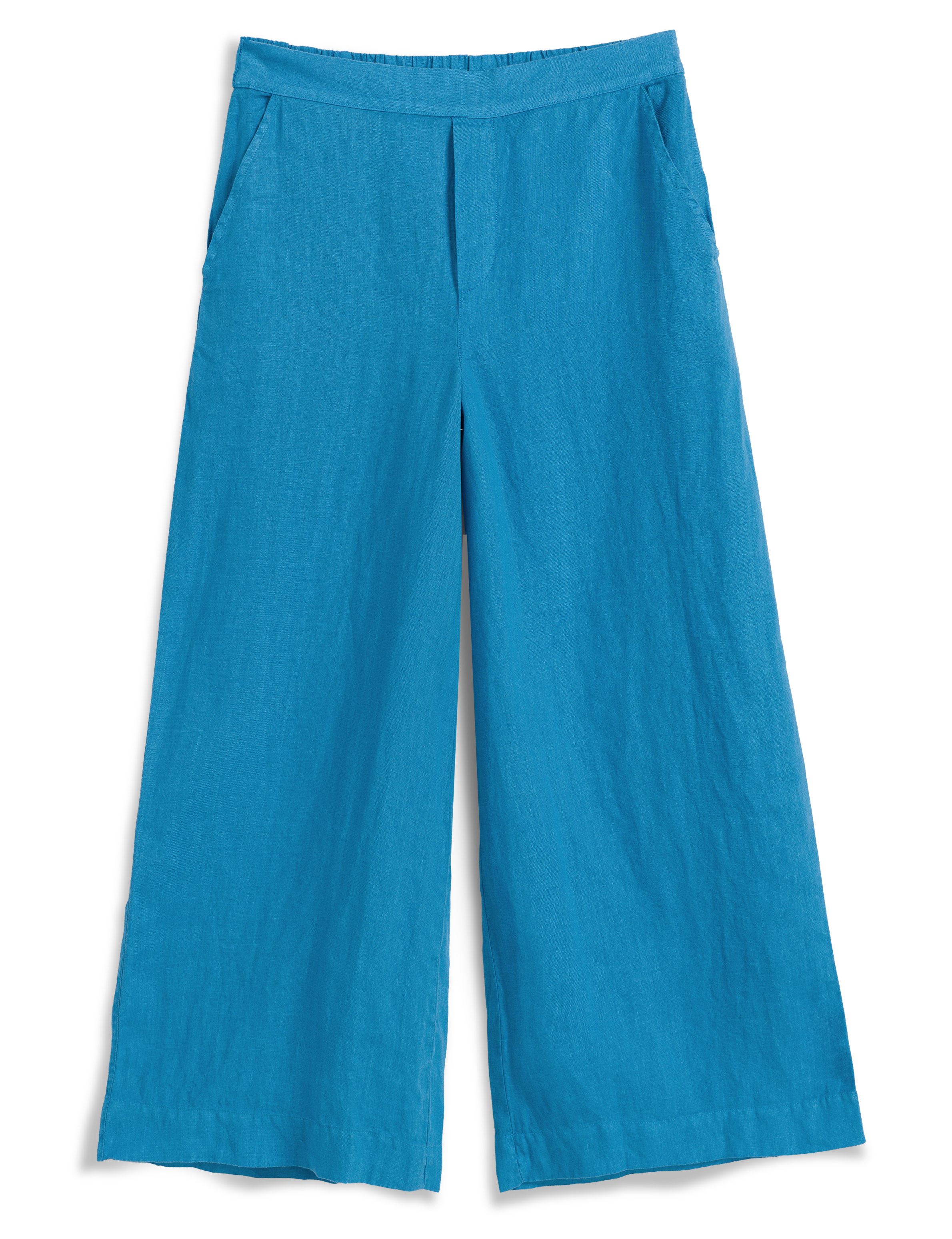 Blue wide-leg pants on a white background, view 4