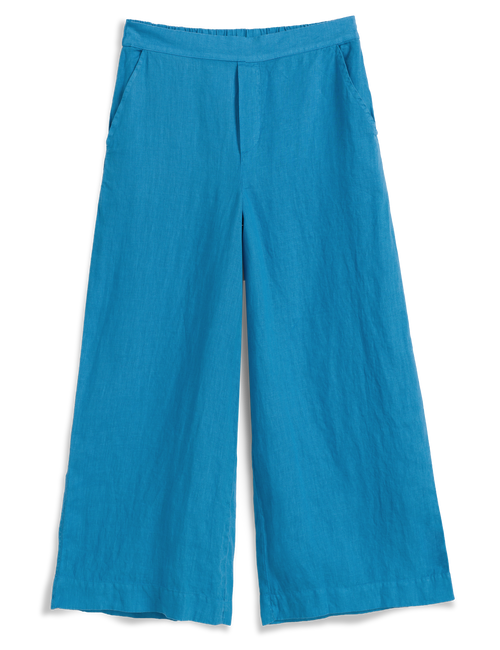Blue wide-leg pants on a white background, view 4