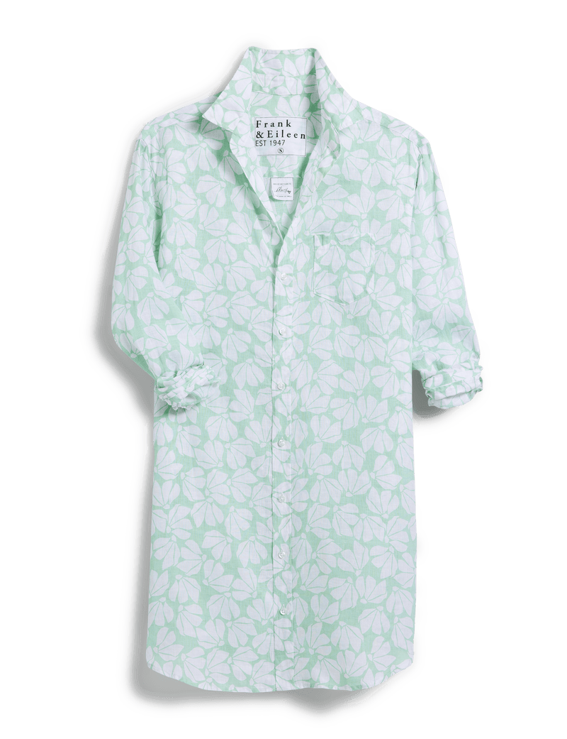 Mary, Classic Shirtdress, Mint Floral Frank & Eileen