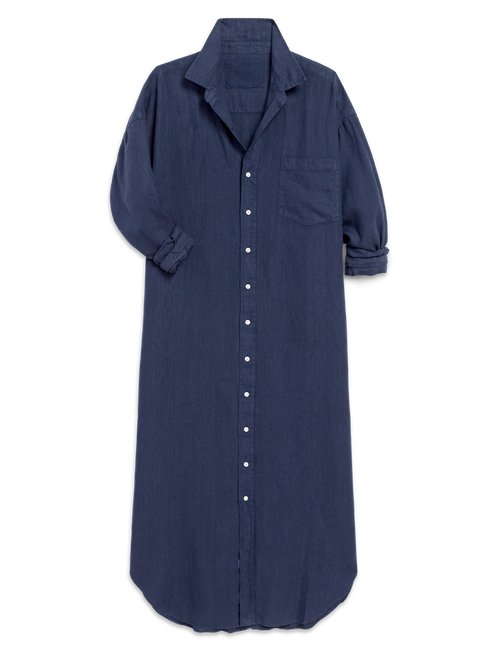 MEGAN Navy, Washed Linen, view 5