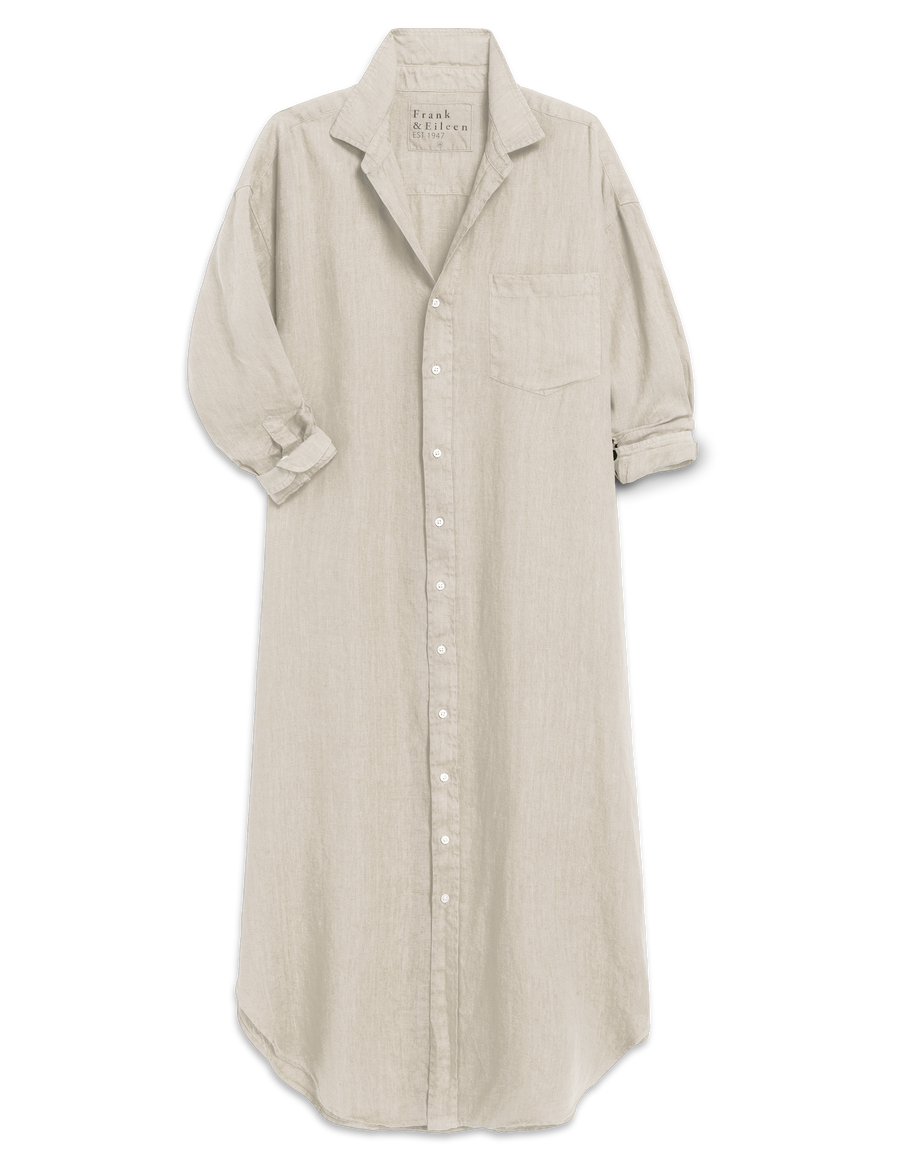 Megan, One-Size Maxi Shirtdress, Beige | Frank & Eileen Megan, One-Size Maxi Shirtdress, Beige | Frank & Eileen