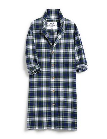 PENNY Blue and Green with Yellow Plaid, Italian Brushed Cotton