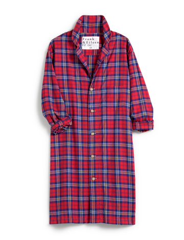 PENNY Red and Yellow with Blue Plaid, Italian Brushed Cotton