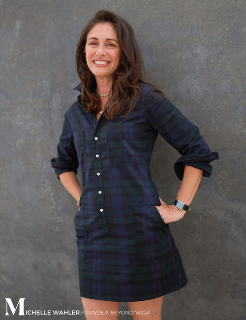 IRELAND DRESS Black Watch Plaid, Italian Performance Twill, view 5