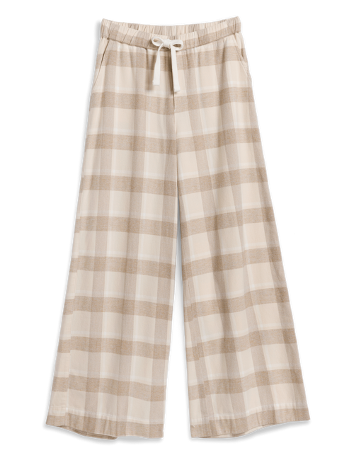 PIPER Cream and Camel Plaid, Italian Flannel, view 5