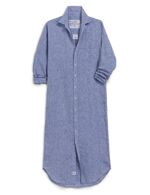 RORY Blue Hearts, Italian Classic Linen, front view