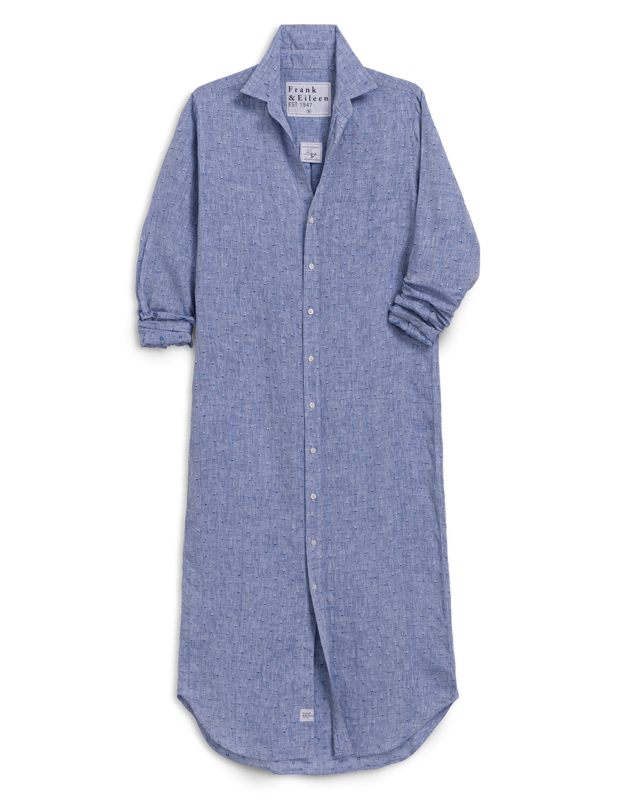 Rory, Maxi Shirtdress, Blue Hearts | Frank & Eileen