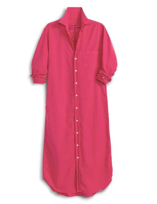 Pink shirt dress on a white background, view 4