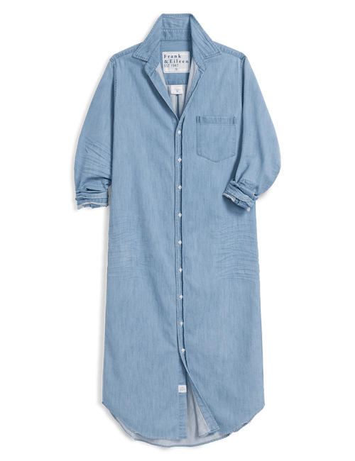 Frank & Eileen Rory Maxi Shirtdress in Classic Blue Wash, S