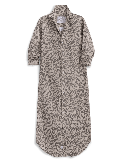 Long patterned dress on a black background, view 4