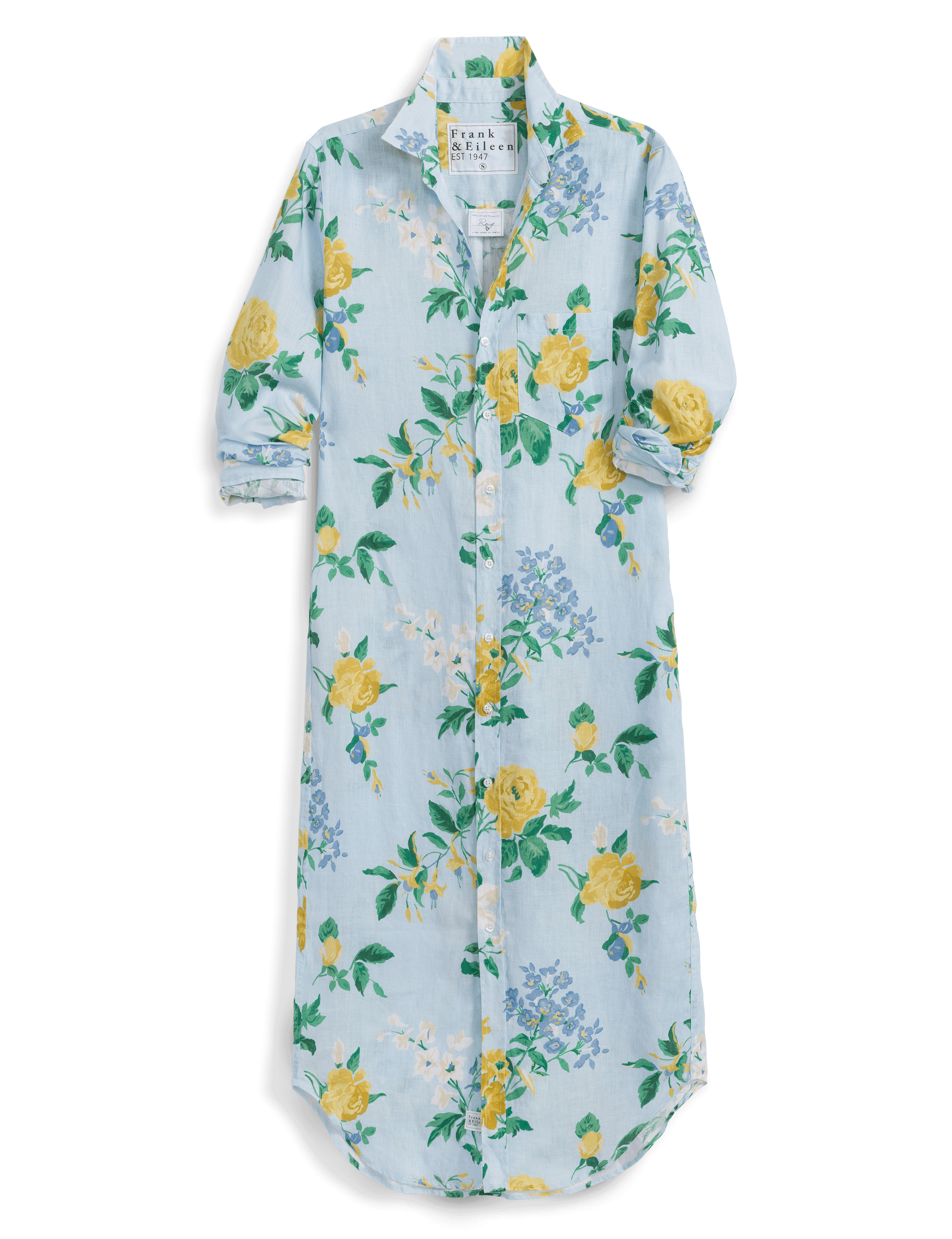 Floral patterned shirt on a white background