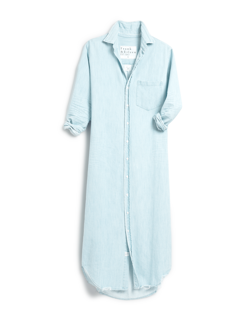 Rory, Maxi Shirtdress, Light Blue Wash Frank & Eileen