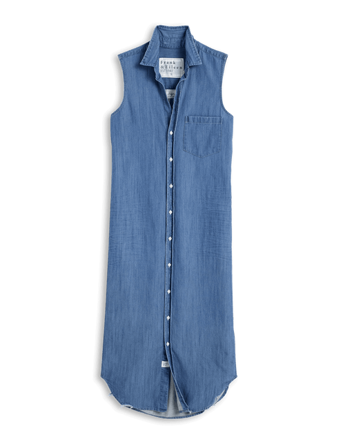 RORY SLEEVELESS Vintage Stonewashed Indigo, Famous Denim, view 5
