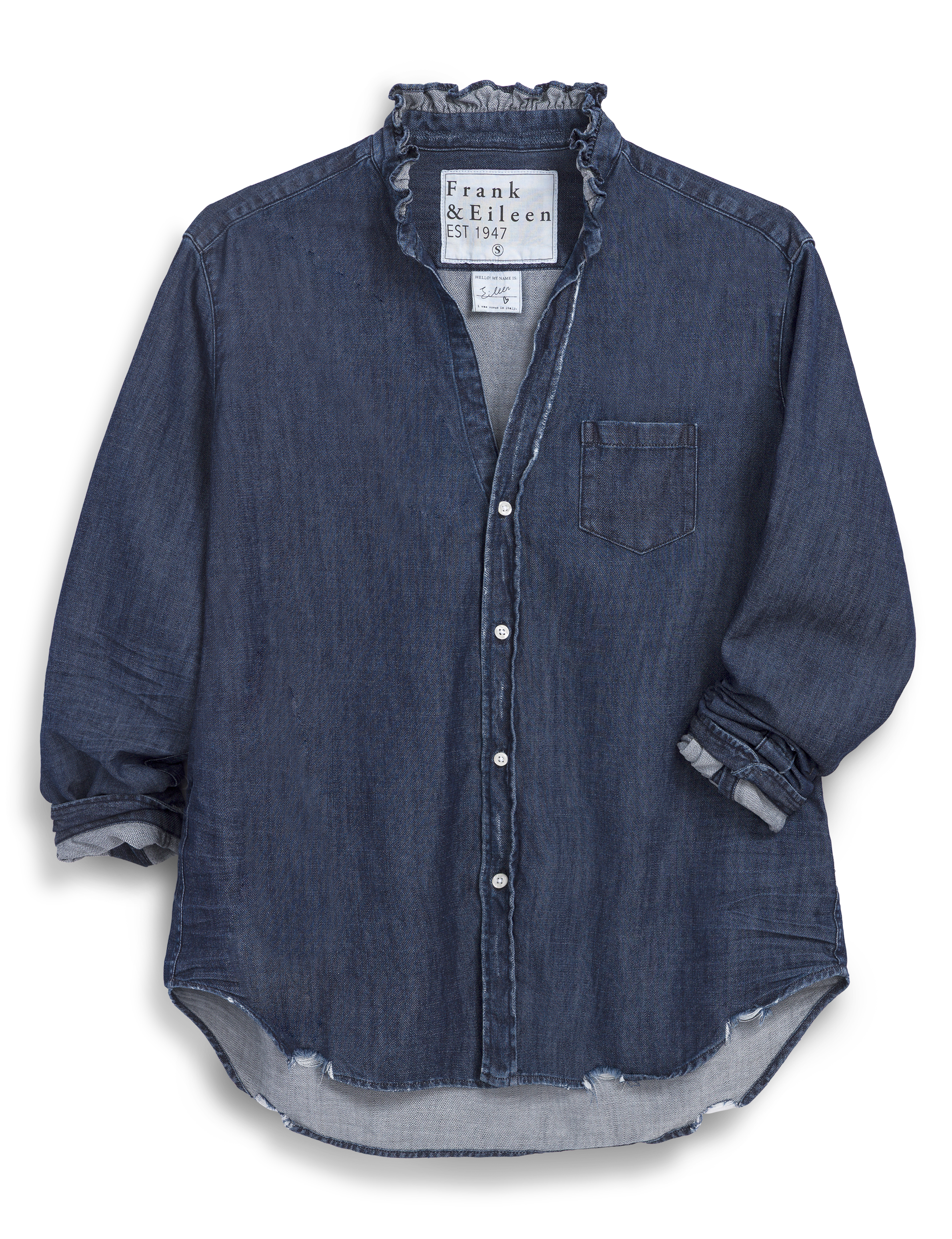 EILEEN RUFFLE Vintage Dark Indigo Wash, Famous Denim