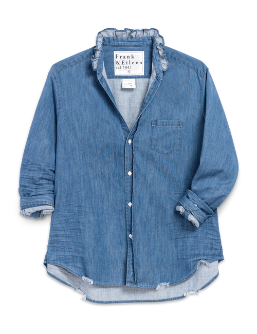EILEEN RUFFLE Vintage Stonewashed Indigo, Famous Denim, view 4