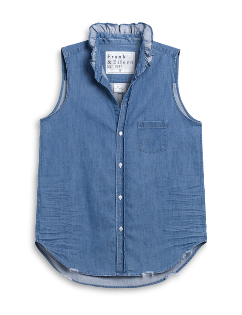 FIONA RUFFLE Vintage Stonewashed Indigo, Famous Denim, view 4