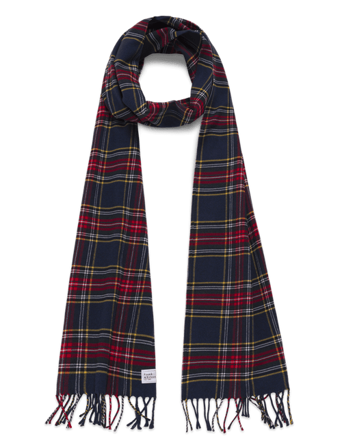 NOELLE Large Navy and Red Plaid, front view